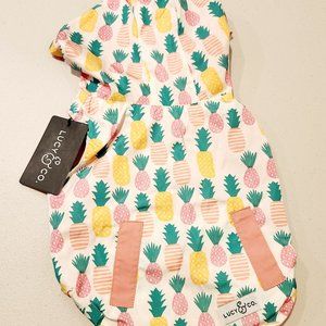 Lucy & Co Dog Rain Coat, Pineapple
